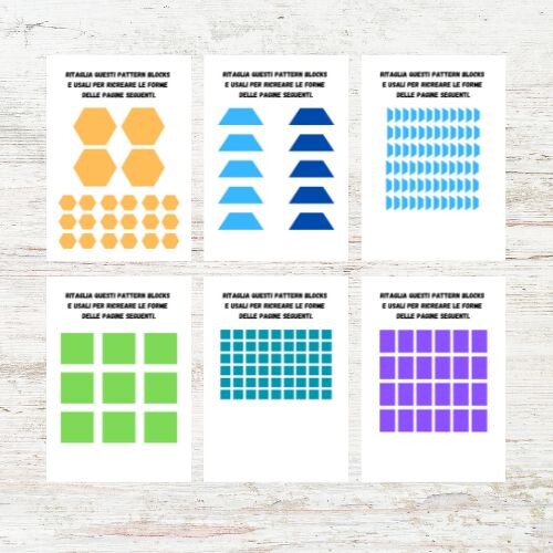 Pattern blocks PDF - Schede di geometria
