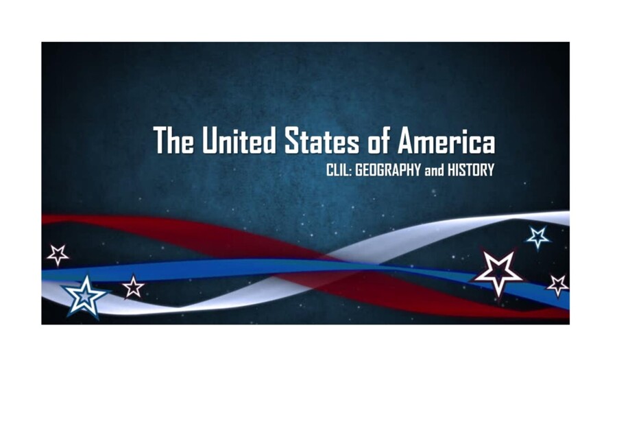 Materiale didattico - the USA (CLIL: History and Geography)