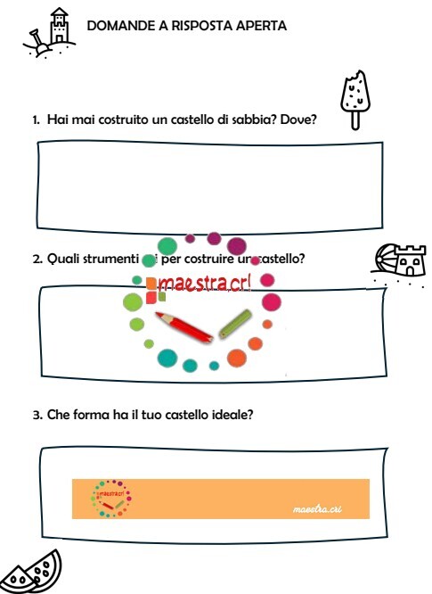 Raccolta di attività - Il castello di sabbia