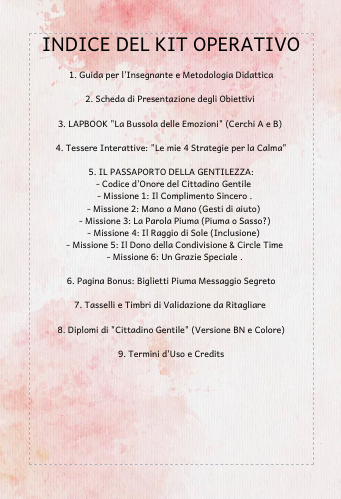 Kit Operativo Il Giardino della Gentilezza e della Pace: lapbook, passaporto e laboratori