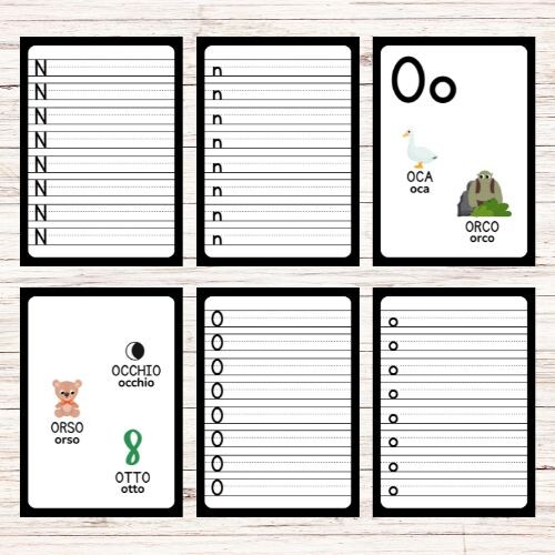 Schede per imparare a scrivere le lettere dell’alfabeto - Back to school