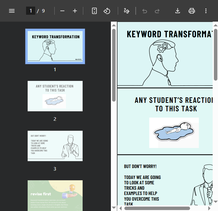 keyword transformation