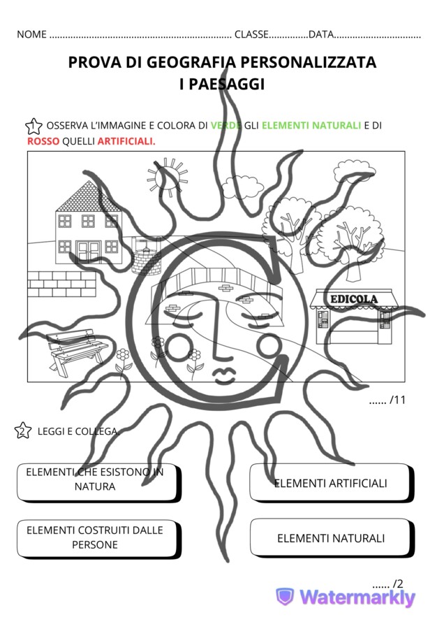 GEOGRAFIA CLASSE SECONDA: Programma annuale, quaderno, schede e verifiche di tutto l'anno