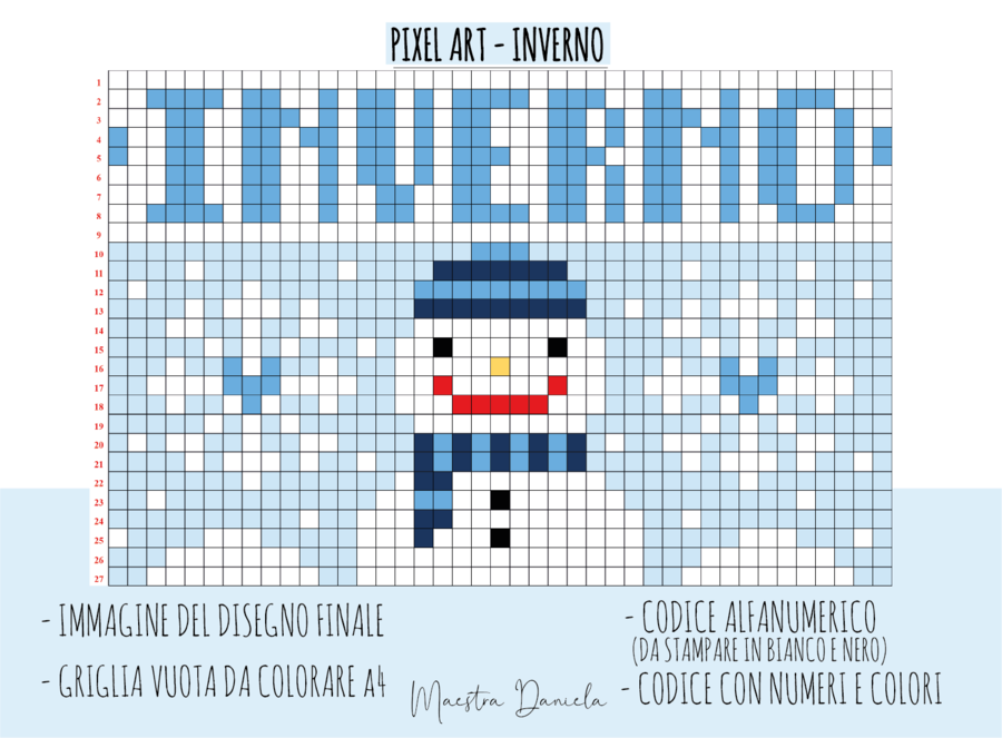 PIXEL ART INVERNO – STAGIONI – 21 DICEMBRE