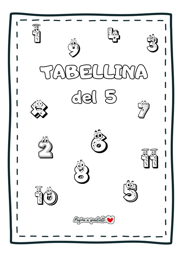 Tabellina del 5. Il quaderno delle tabelline.