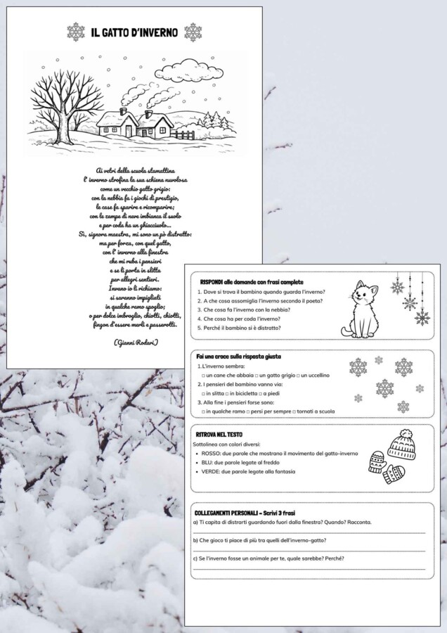 ❄️ ATTIVITÀ GENNAIO - INVERNO per CLASSI 4ª-5ª PRIMARIA ❄️