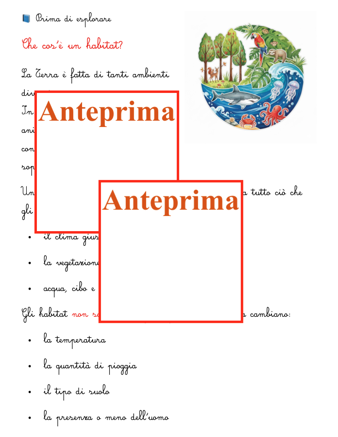 Esploratori della Terra: habitat e animali Percorso di geografia concreta per le classi 2-3 in tre UDA
