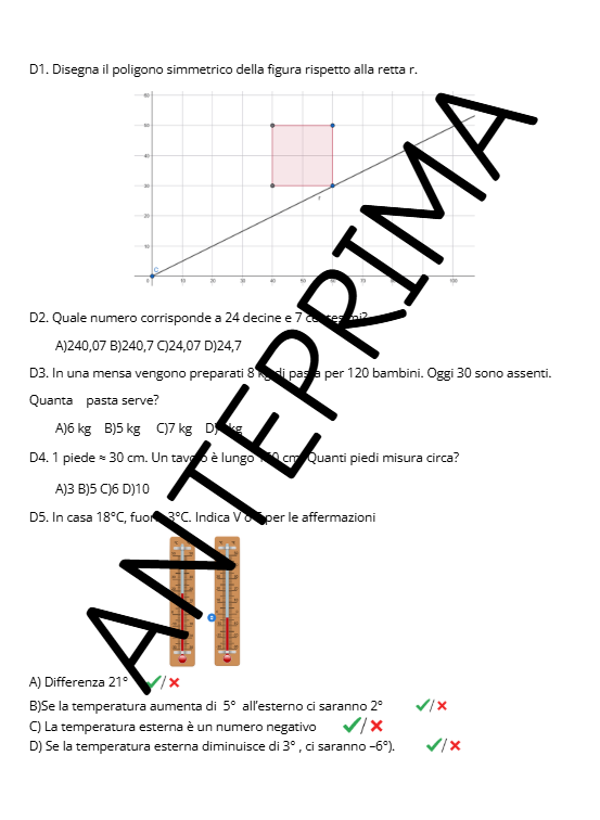 Missione INVALSI – Stazioni Matematiche per la classe quinta Creato da