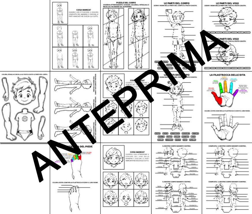SCIENZE/INTERDISCIPLINARE: SCHEMA CORPOREO - LE PARTI DEL CORPO - CLASSE PRIMA - SCUOLA PRIMARIA