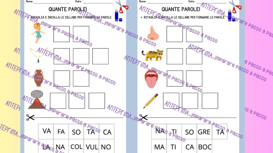 Letto-scrittura classe prima: imparare a leggere e scrivere con le parole bisillabe