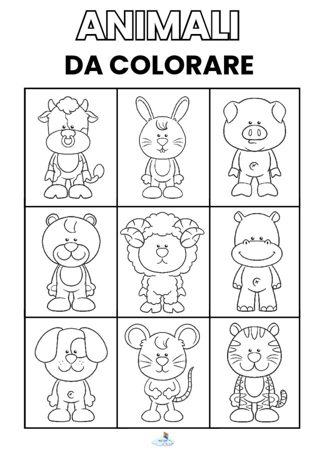 ANIMALI DA COLORARE