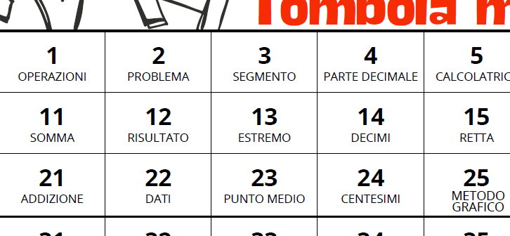 TOMBOLA MATEMATICA