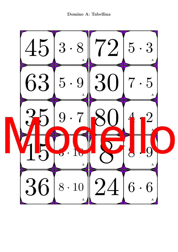 Domino | Tabellina | Attività Matematica