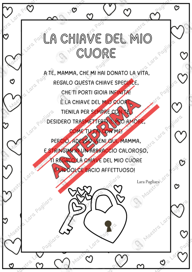 Poesia Festa della mamma - La chiave del mio cuore