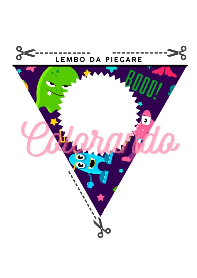 Bandierine Colorate Personalizzabili da Stampare – 29 Pennant Banner PDF. Scrivi Qualsiasi Testo