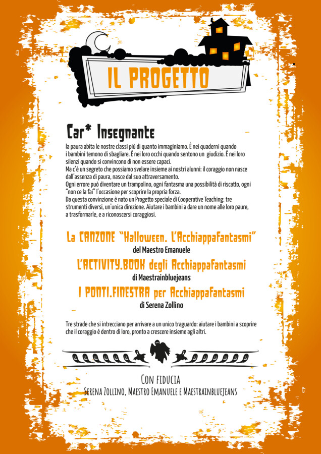 Progetto "L'AcchiappaFantasmi" in CT Serena Zollino, Maestro Emanuele e Maestrainbluejeans