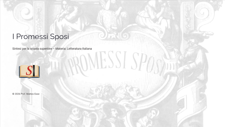 I Promessi Sposi: Il Romanzo della Provvidenza – Modulo Didattico Essenziale (22 Slide + Verifica)