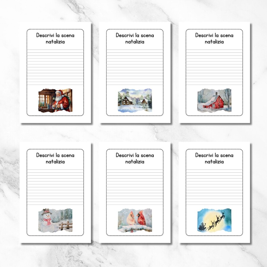 Descrivi la scena natalizia - 12 pagine