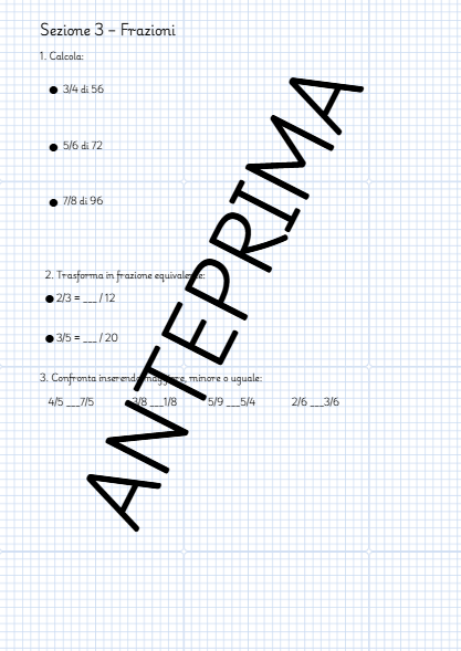 Compiti di Pasqua – Ripasso di matematica classe quinta