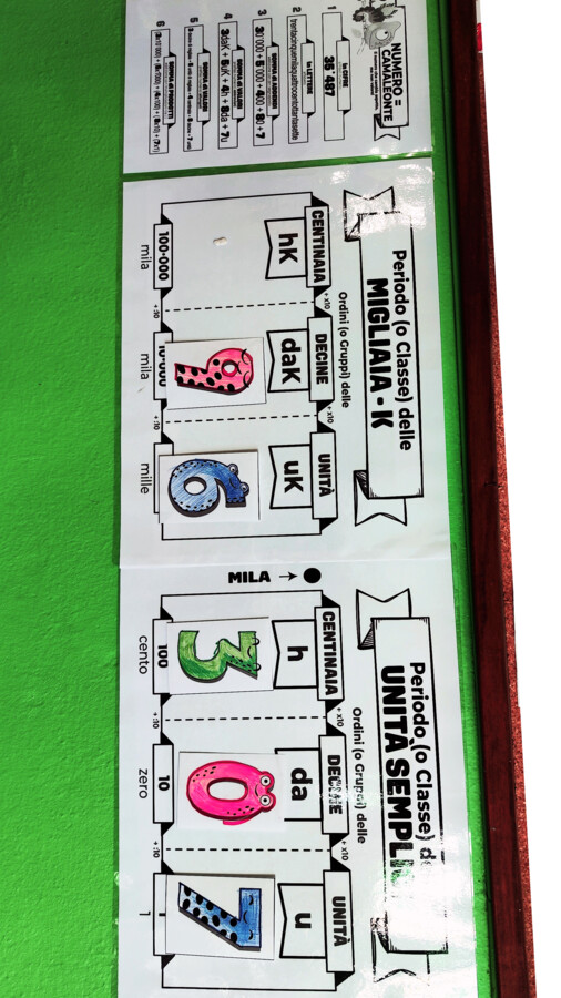 Tavole "NUMERI IN LINEA" + Numero "CAMALEONTE"