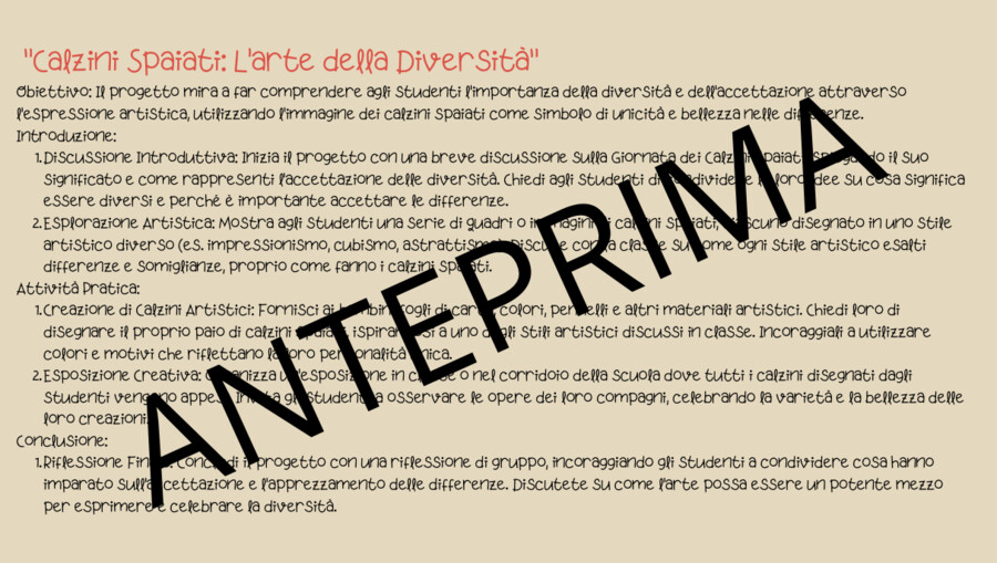 L’arte della diversità/Giornata dei calzini spaiati