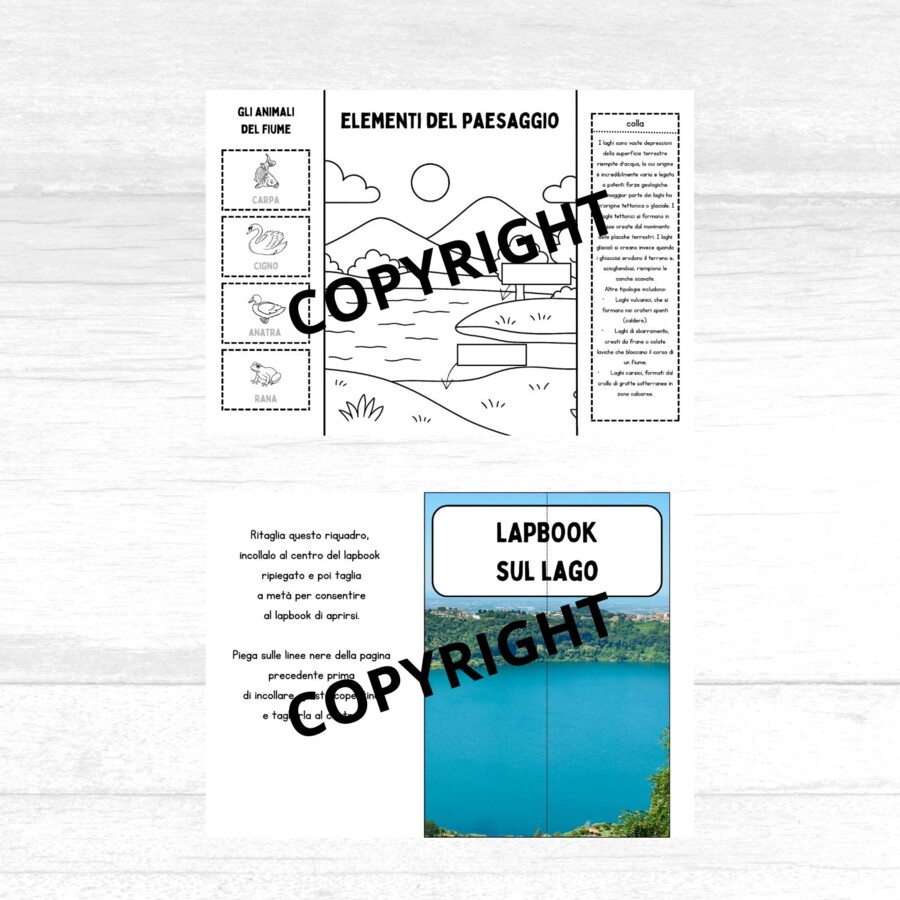 Lapbook sul lago da stampare