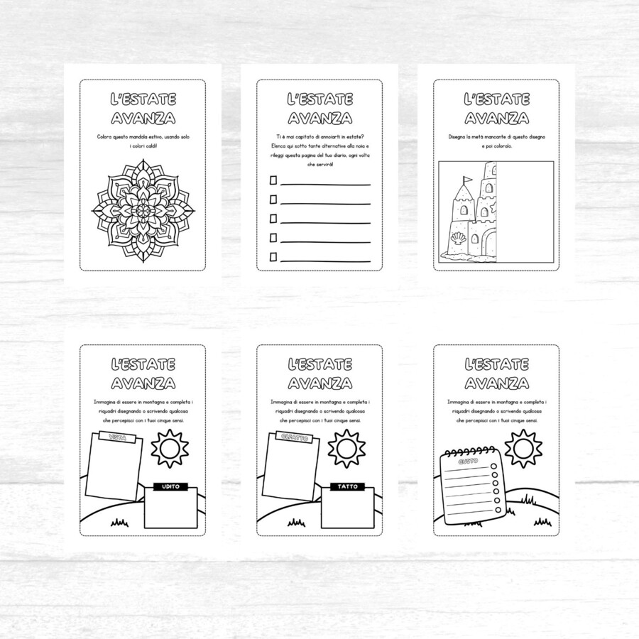 Diario dell’estate per bambini in PDF da stampare