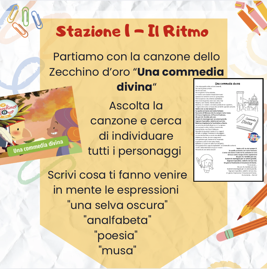 Dantedì: Un viaggio tra Emozioni e Poesia – Didattica a Stazioni per la Scuola Primaria