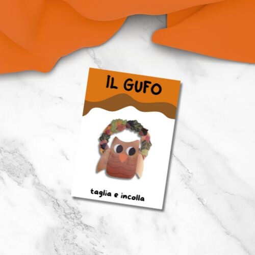 Lavoretto ghirlanda autunnale con gufo