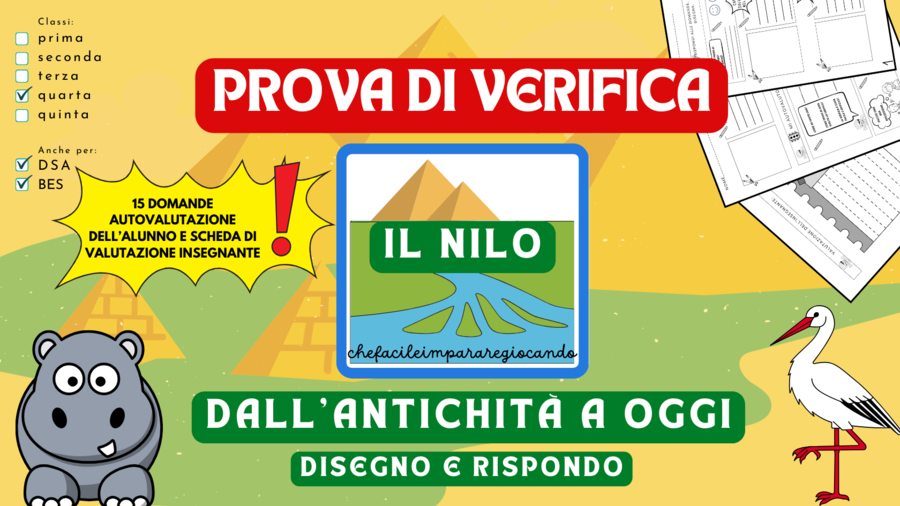 GLI EGIZI - IL FIUME NILO - PROVA DI VERIFICA