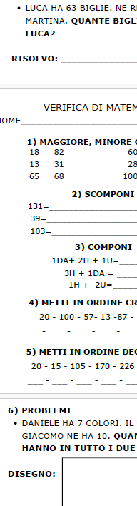 Verifiche di Matematica Inclusive (Fino al 9000): Composizione, Calcolo e Problemi | Materiale Inclusivo