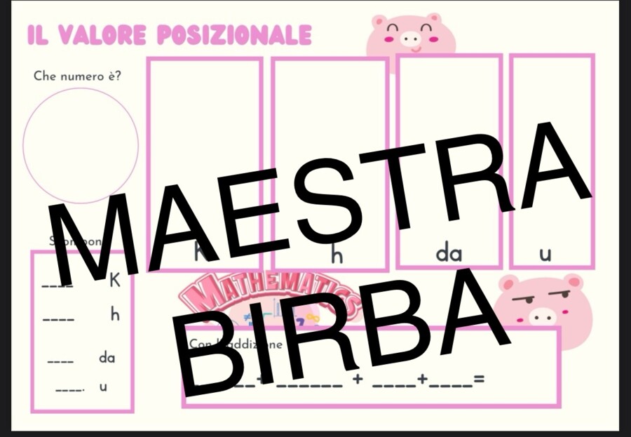 Valore posizionale classe terza