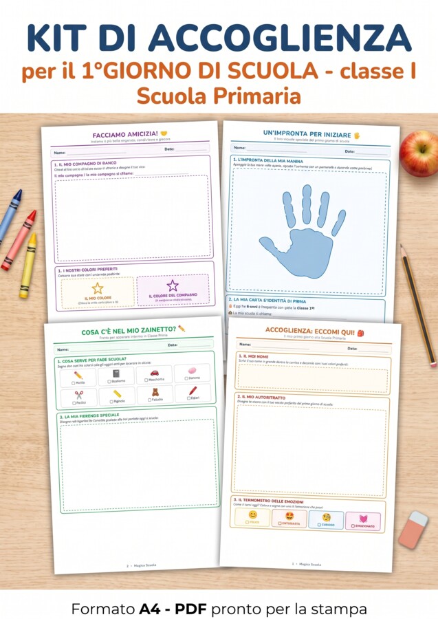 KIT DI ACCOGLIENZA per il 1° giorno di Scuola - classe I Scuola Primaria