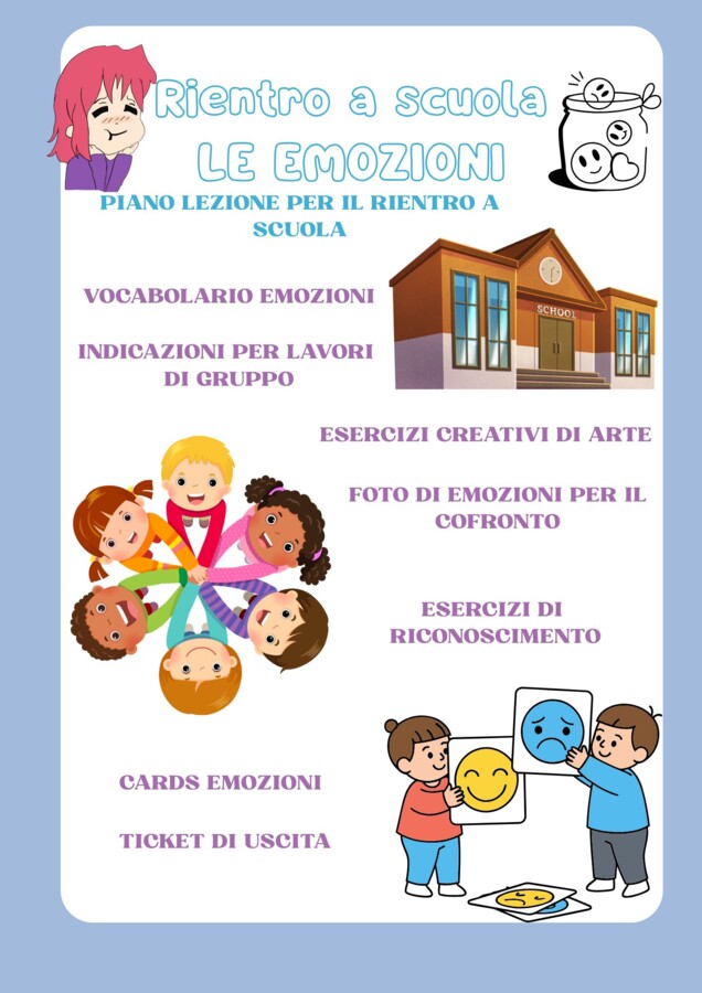 Attività di ritorno a scuola: Emozioni