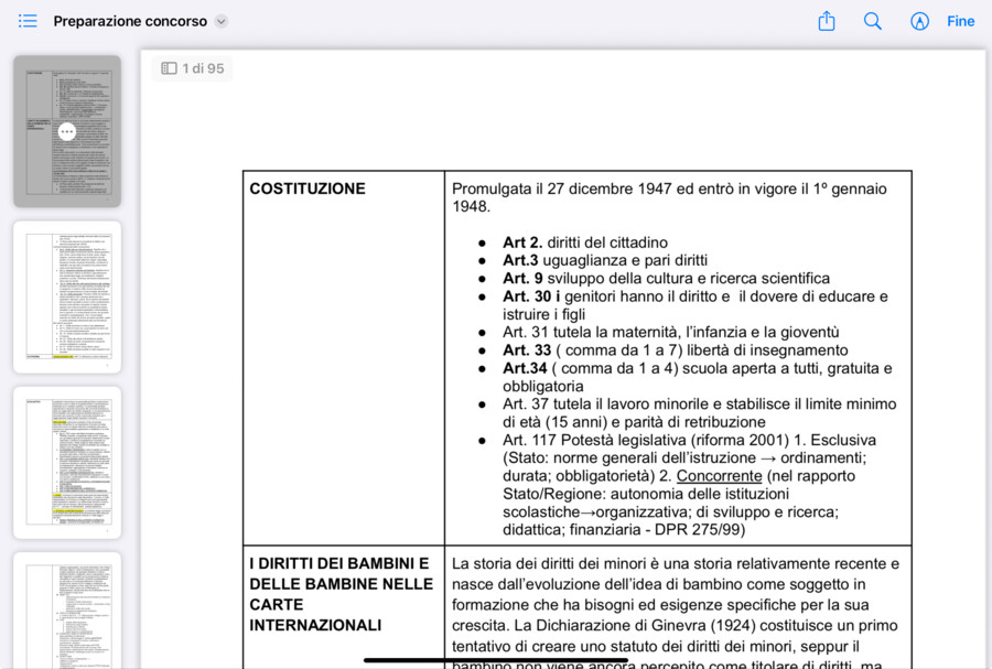 Concorso scuola primaria - PROVA ORALE - Preparazione materiale allegato A