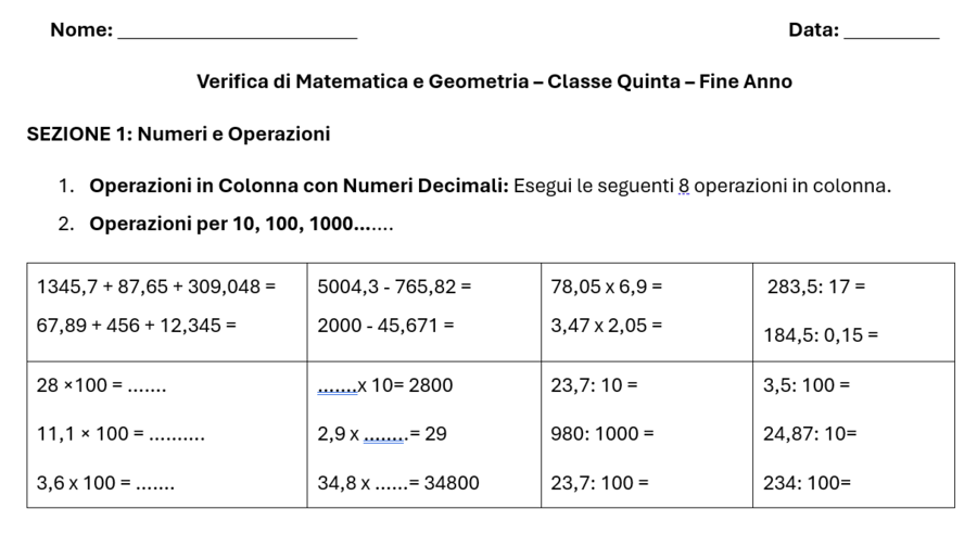 verifica passaggio per scuole medie