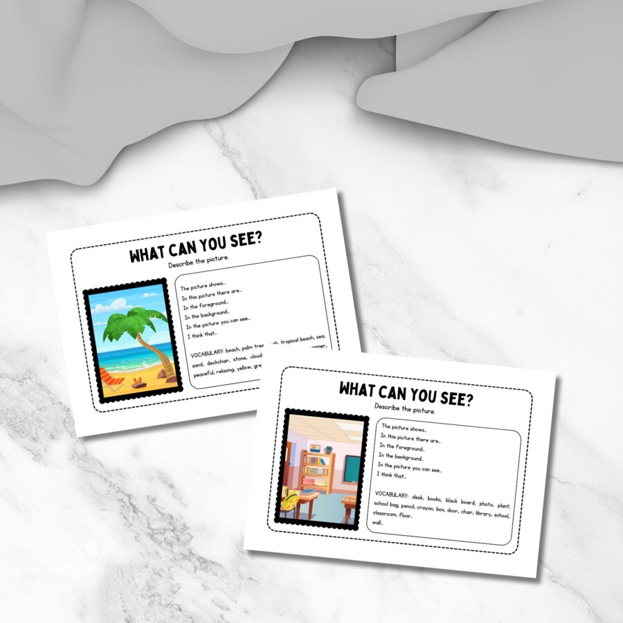 Describe the pictures - Attività di scrittura in inglese