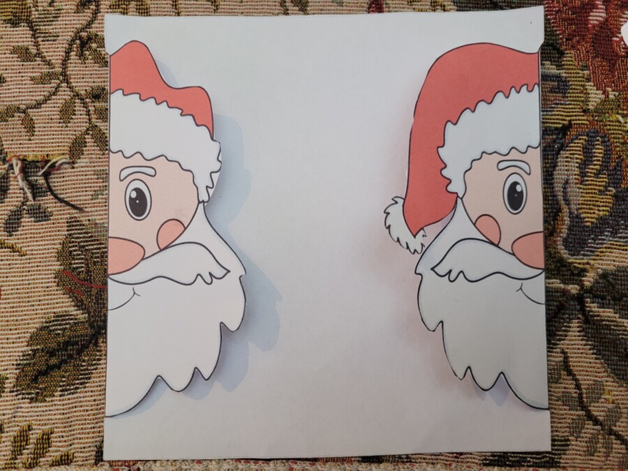 Bigliettodi natale a forma di babbo natale