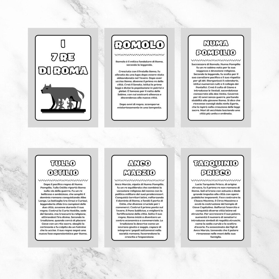 I 7 re di Roma - Libretto da stampare