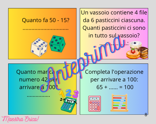 SOS TEMPI MORTI! 40 Carte-Sfida di Logica e Matematica al volo (Classe 2ª e 3ª)