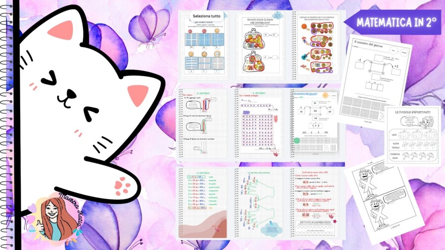 Kit completo matematica e geometria in classe seconda + 118 schede