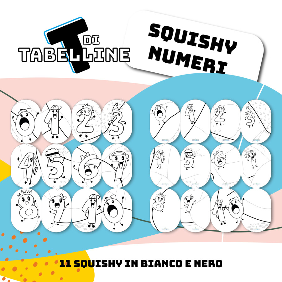 Kit "TdiTABELLINE" PaperSQUISHY e Poster (e numeri) in CT con MAESTRAINBLUEJEANS