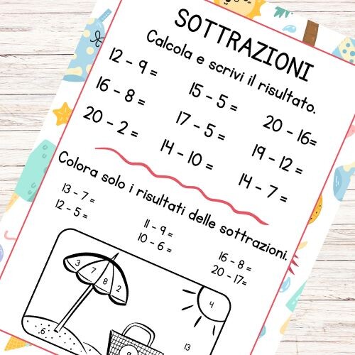 Compiti estivi di matematica classe prima