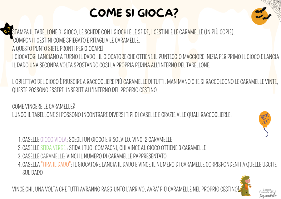 Il gioco di HALLOWEEN - La caccia alle caramelle