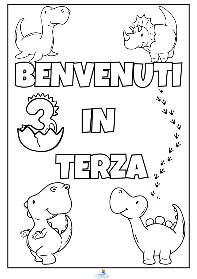 POSTER COLLABORATIVO "BENVENUTI IN TERZA" TEMA DINOSAURI