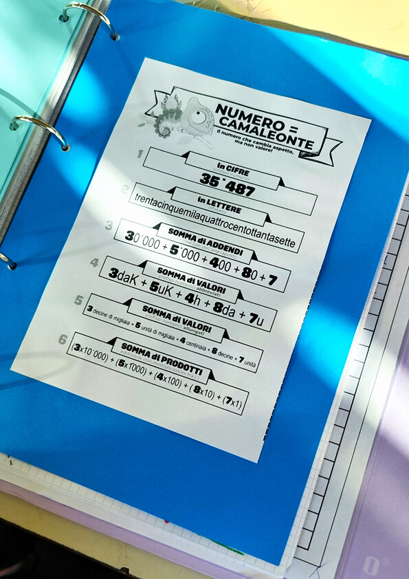 Tavole "NUMERI IN LINEA" + Numero "CAMALEONTE"