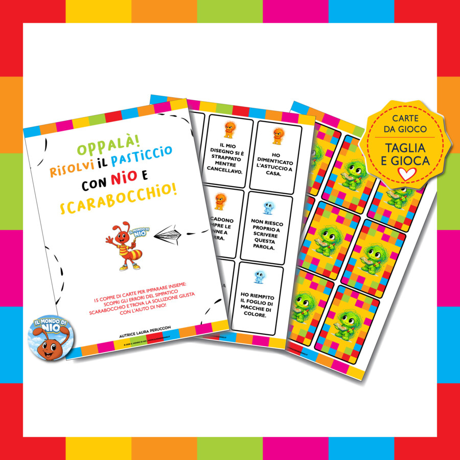 Gioco di carte - OPPALÀ! RISOLVI IL PASTICCIO CON NIO E SCARABOCCHIO!