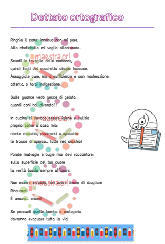 Dettato ortografico in rima