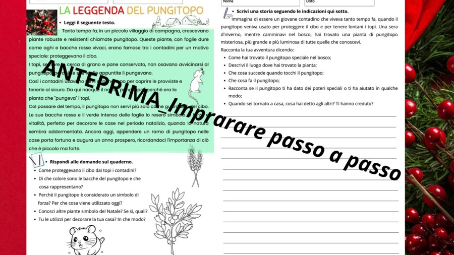 La leggenda del pungitopo_attività per l'inverno