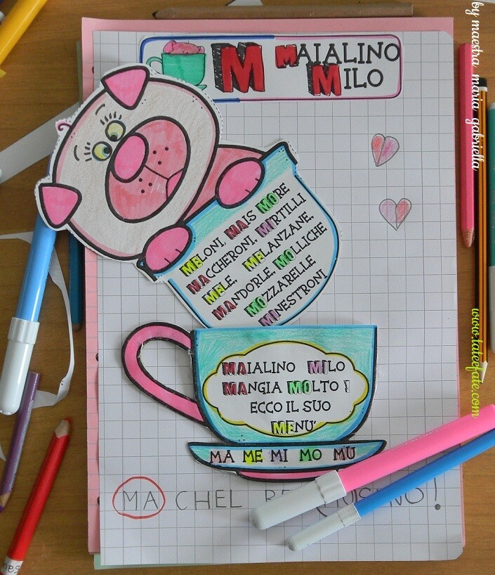 Prime sillabe: M con il Maialino Milo